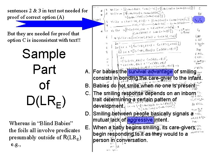 sentences 2 & 3 in text not needed for proof of correct option (A)