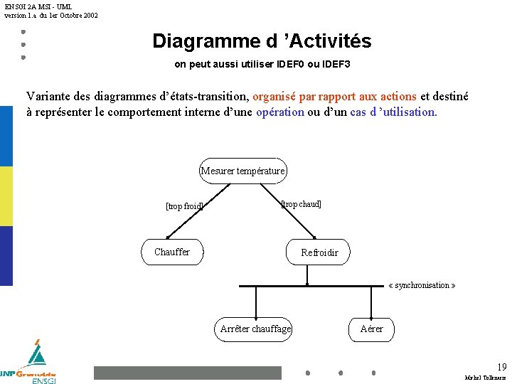 ENSGI 2 A MSI - UML version 1. a du 1 er Octobre 2002