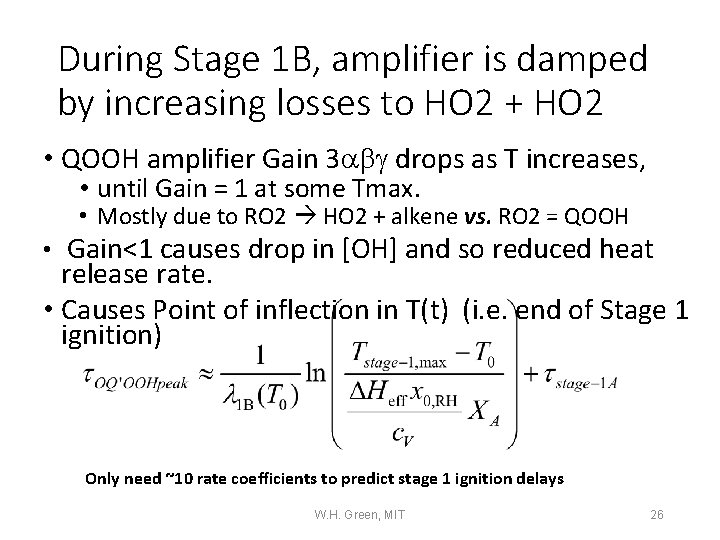 During Stage 1 B, amplifier is damped by increasing losses to HO 2 +