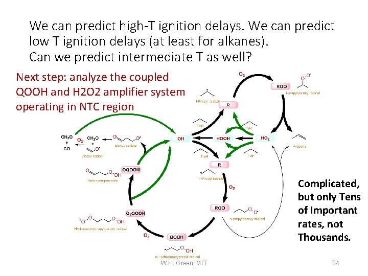 We can predict high-T ignition delays. We can predict low T ignition delays (at