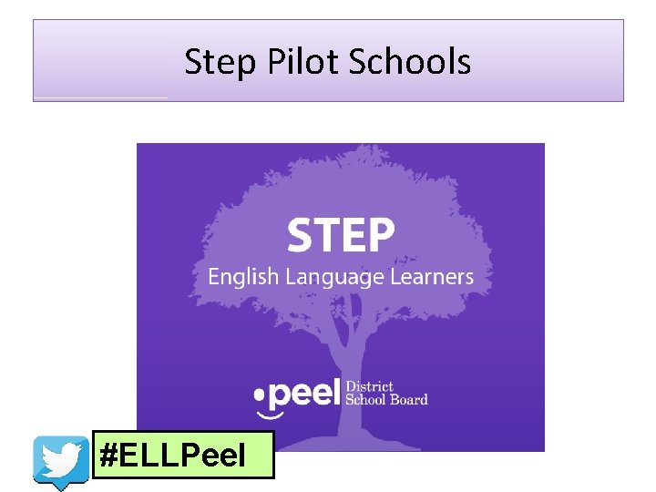 Step Pilot Schools #ELLPeel 