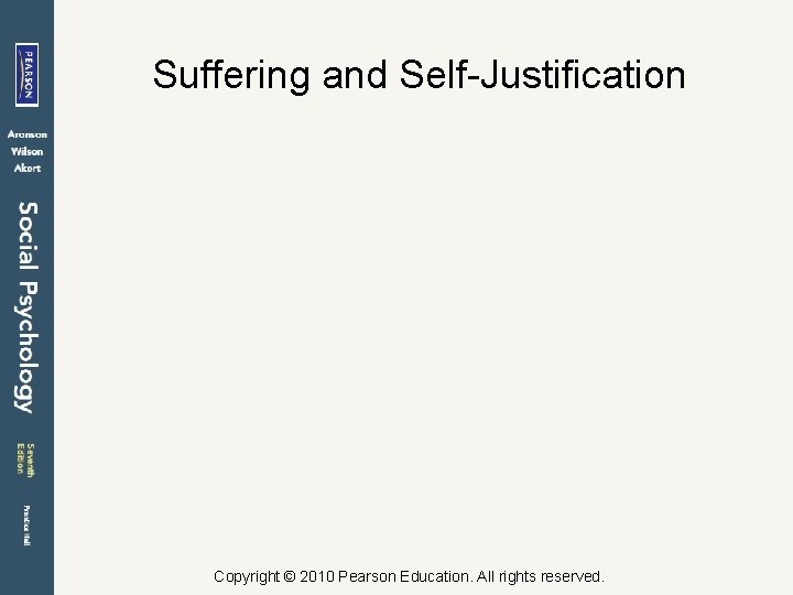 Suffering and Self-Justification Copyright © 2010 Pearson Education. All rights reserved. 