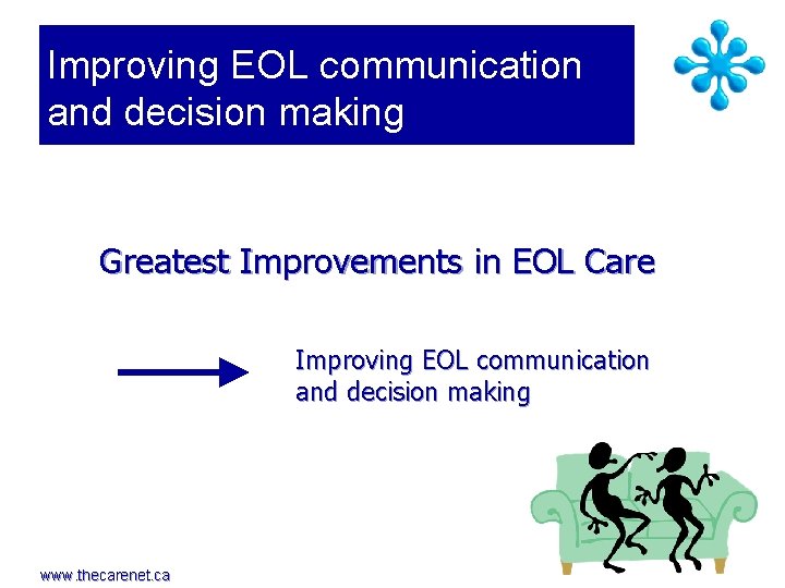 Improving EOL communication and decision making Greatest Improvements in EOL Care Improving EOL communication
