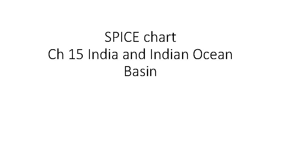SPICE chart Ch 15 India and Indian Ocean Basin 