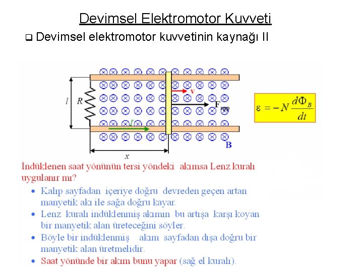 Devimsel Elektromotor Kuvveti q Devimsel elektromotor kuvvetinin kaynağı II 