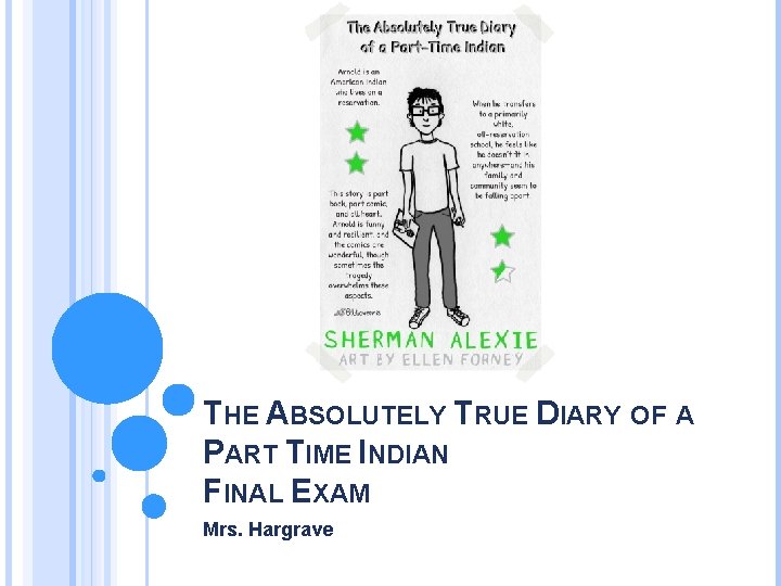 THE ABSOLUTELY TRUE DIARY OF A PART TIME INDIAN FINAL EXAM Mrs. Hargrave 