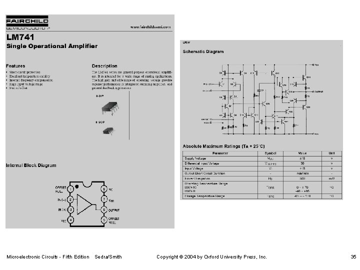 Microelectronic Circuits - Fifth Edition Sedra/Smith Copyright 2004 by Oxford University Press, Inc. 35