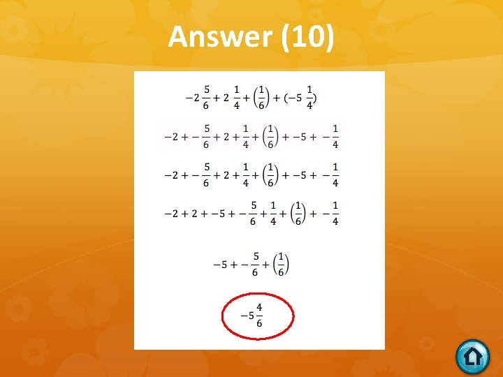 Answer (10) 