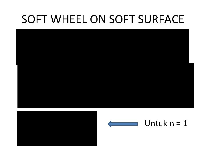 SOFT WHEEL ON SOFT SURFACE Untuk n = 1 