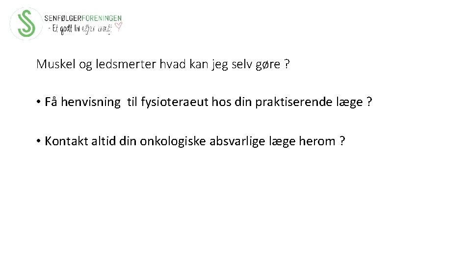 Muskel og ledsmerter hvad kan jeg selv gøre ? • Få henvisning til fysioteraeut