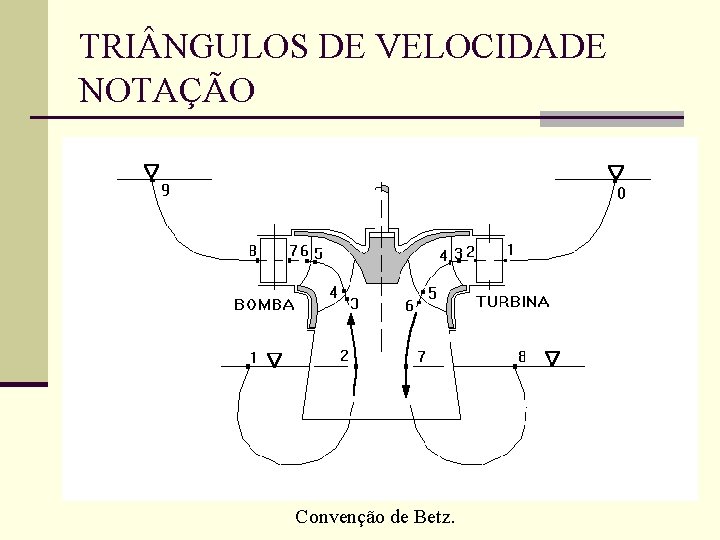 TRI NGULOS DE VELOCIDADE NOTAÇÃO Convenção de Betz. 