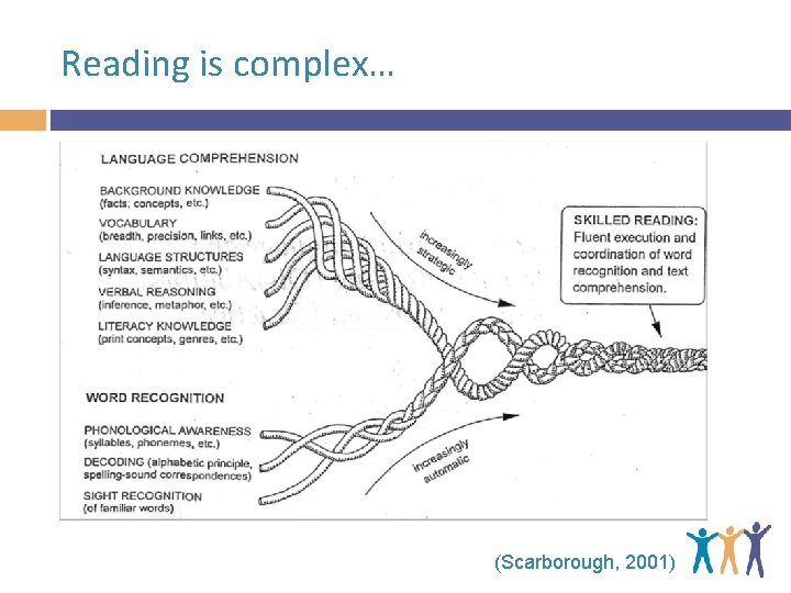 Reading is complex… (Scarborough, 2001) 