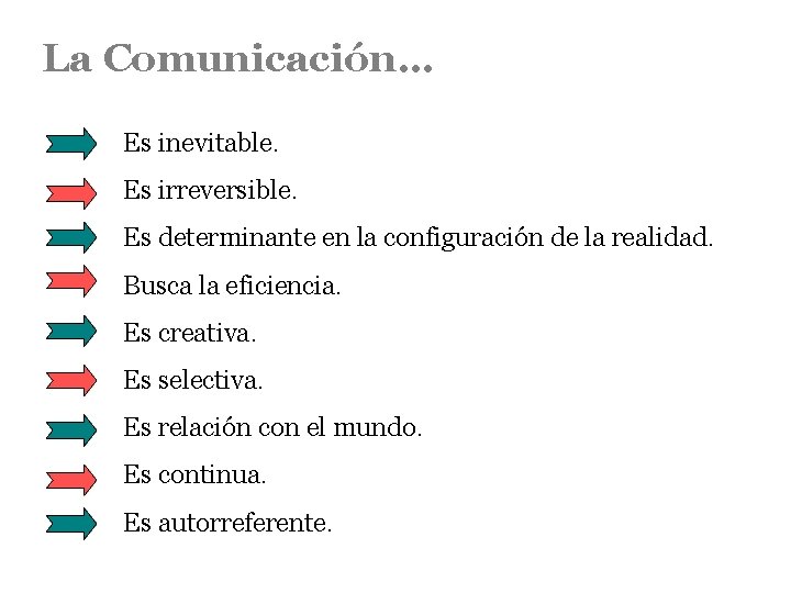 La Comunicación… Es inevitable. Es irreversible. Es determinante en la configuración de la realidad.