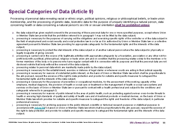 Special Categories of Data (Article 9) Processing of personal data revealing racial or ethnic