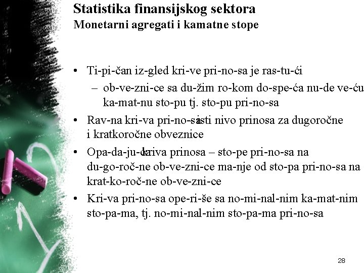 Statistika finansijskog sektora Monetarni agregati i kamatne stope • Ti pi čan iz gled Statistika finansijskog sektora Monetarni agregati i kamatne stope • Ti pi čan iz gled