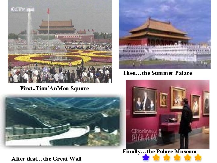 Then…the Summer Palace First. . Tian’An. Men Square Finally…the Palace Museum After that…the Great