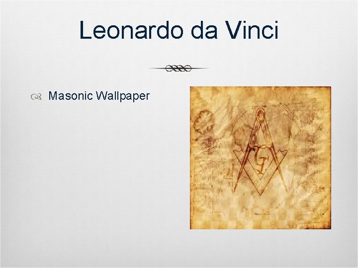 Leonardo da Vinci Masonic Wallpaper 