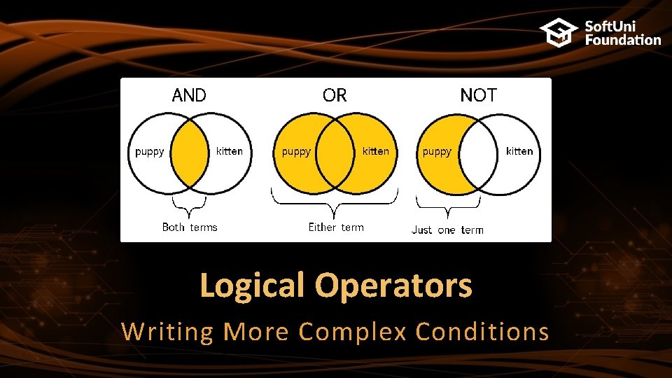 Logical Operators Writing More Complex Conditions 