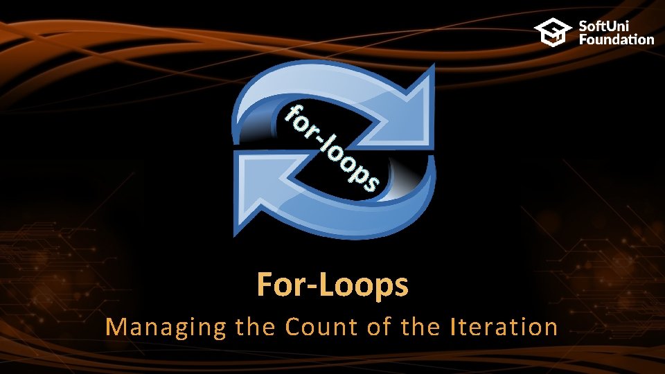 fo r-l oo ps For-Loops Managing the Count of the Iteration 