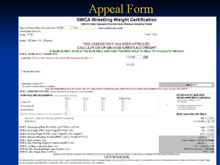 Appeal Form 