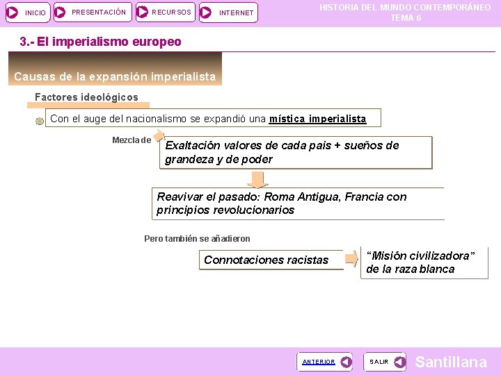 INICIO PRESENTACIÓN RECURSOS INTERNET HISTORIA DEL MUNDO CONTEMPORÁNEO TEMA 6 3. - El imperialismo INICIO PRESENTACIÓN RECURSOS INTERNET HISTORIA DEL MUNDO CONTEMPORÁNEO TEMA 6 3. - El imperialismo