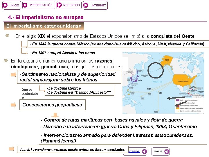 INICIO PRESENTACIÓN RECURSOS INTERNET HISTORIA DEL MUNDO CONTEMPORÁNEO TEMA 6 4. - El imperialismo INICIO PRESENTACIÓN RECURSOS INTERNET HISTORIA DEL MUNDO CONTEMPORÁNEO TEMA 6 4. - El imperialismo