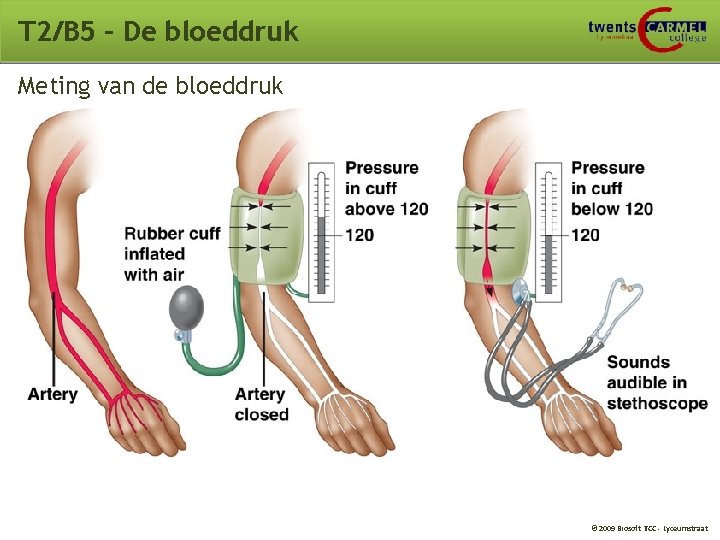 T 2/B 5 – De bloeddruk Meting van de bloeddruk © 2009 Biosoft TCC