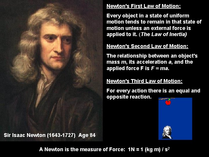 Newton's First Law of Motion: Every object in a state of uniform motion tends