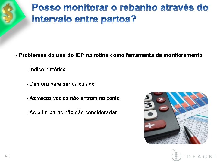  • 40 Problemas do uso do IEP na rotina como ferramenta de monitoramento