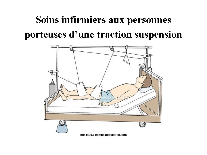 Soins infirmiers aux personnes porteuses d’une traction suspension 