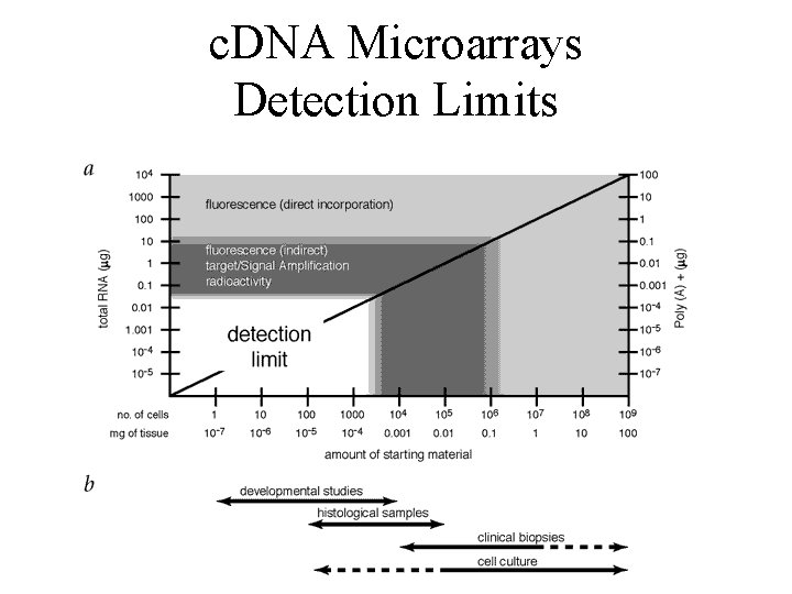 c. DNA Microarrays Detection Limits c. DNA Microarrays Detection Limits