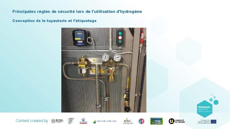Principales règles de sécurité lors de l'utilisation d'hydrogène Conception de la tuyauterie et l'étiquetage
