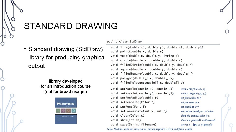 STANDARD DRAWING • Standard drawing (Std. Draw) is library for producing graphical output library