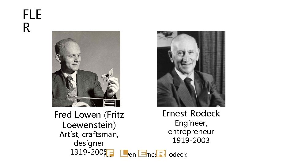 FLE R Ernest Rodeck Fred Lowen (Fritz Loewenstein) Artist, craftsman, designer 1919 -2005 red