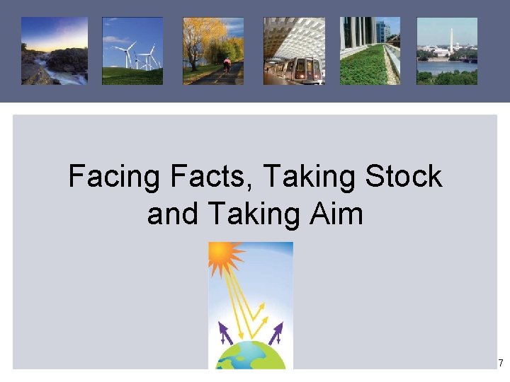 Facing Facts, Taking Stock and Taking Aim 7 