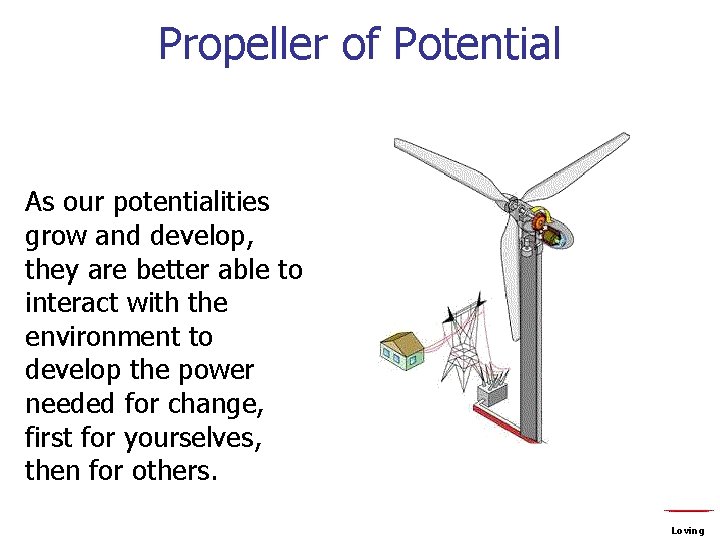 Propeller of Potential As our potentialities grow and develop, they are better able to Propeller of Potential As our potentialities grow and develop, they are better able to