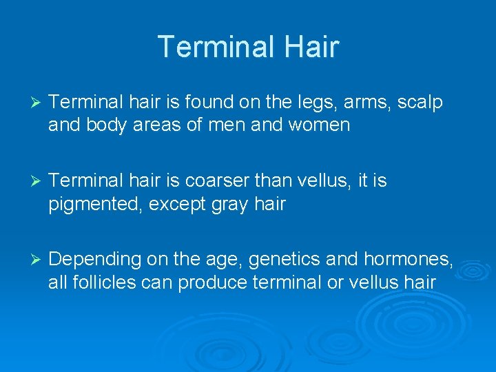 Properties of the Hair Scalp Structure Composition and