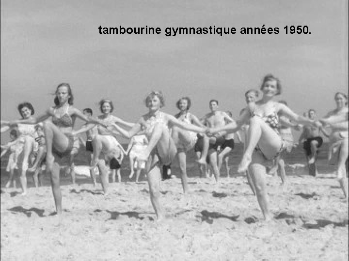 tambourine gymnastique années 1950. 