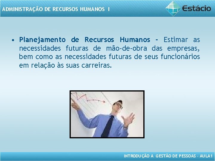 ADMINISTRAÇÃO DE RECURSOS HUMANOS I • Planejamento de Recursos Humanos - Estimar as necessidades