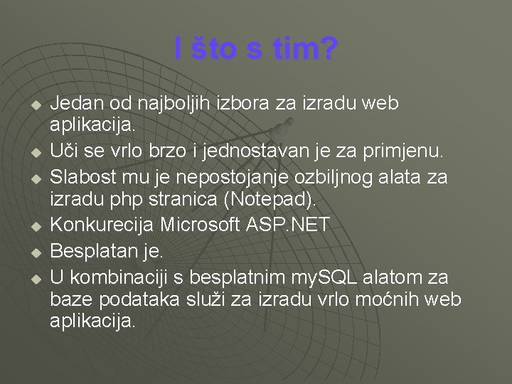 I što s tim? u u u Jedan od najboljih izbora za izradu web