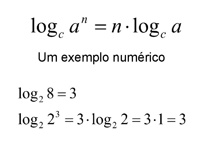 Um exemplo numérico 