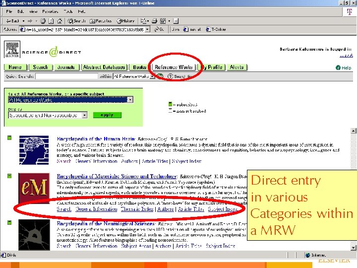 Direct entry in various Categories within a MRW 24 Direct entry in various Categories within a MRW 24