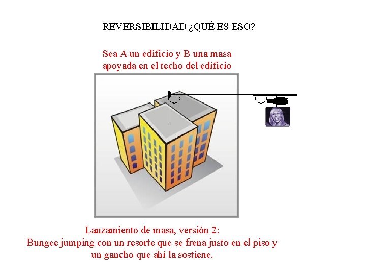 REVERSIBILIDAD ¿QUÉ ES ESO? Sea A un edificio y B una masa apoyada en