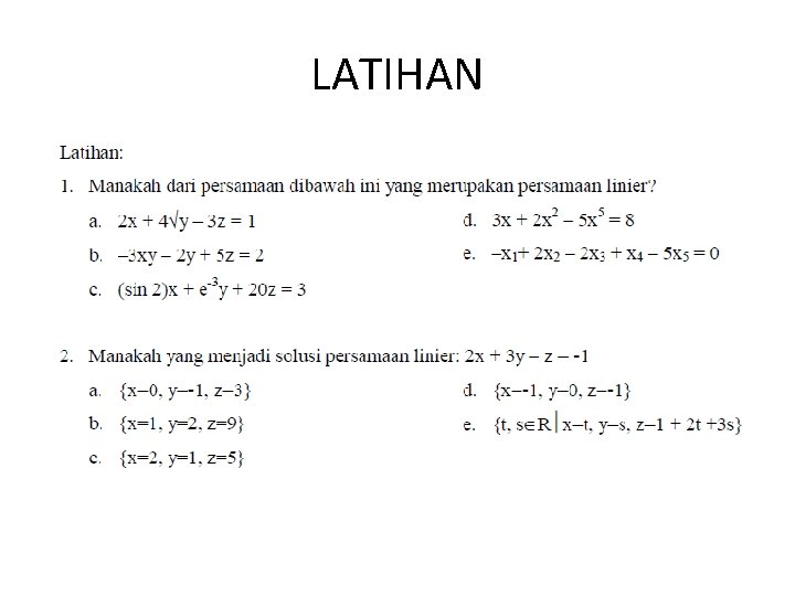 LATIHAN 