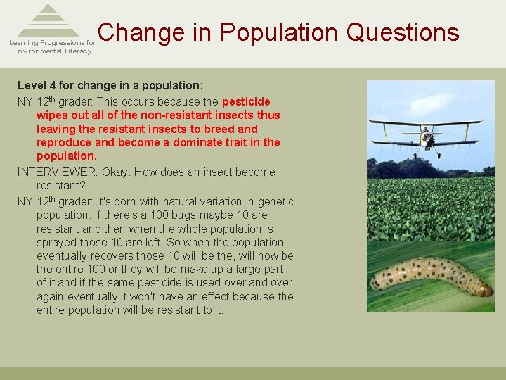 Change in Population Questions Learning Progressions for Environmental Literacy Level 4 for change in Change in Population Questions Learning Progressions for Environmental Literacy Level 4 for change in