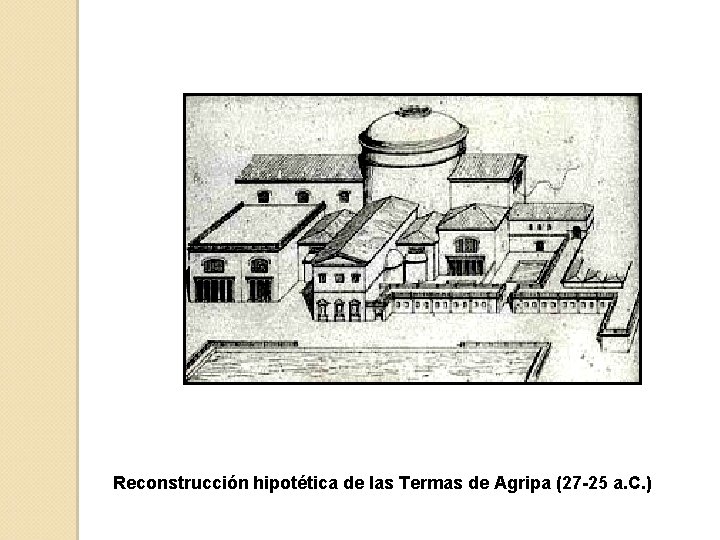 Reconstrucción hipotética de las Termas de Agripa (27 -25 a. C. ) 