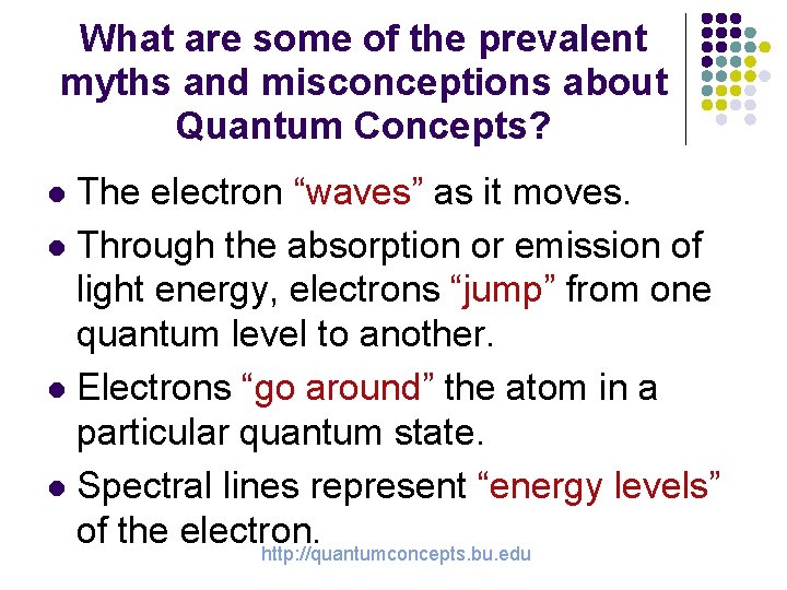 What are some of the prevalent myths and misconceptions about Quantum Concepts? The electron