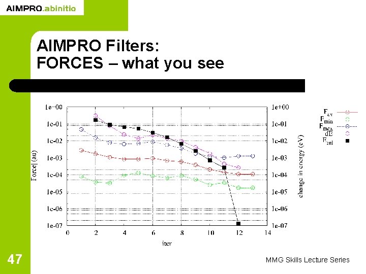 AIMPRO Filters: FORCES – what you see 47 MMG Skills Lecture Series 