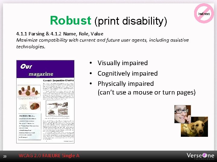 Robust (print disability) 4. 1. 1 Parsing & 4. 1. 2 Name, Role, Value