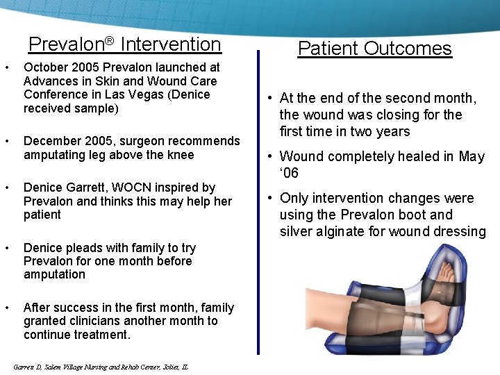 Prevalon® Intervention • • October 2005 Prevalon launched at Advances in Skin and Wound